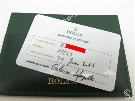 rolex international service guarantee card.